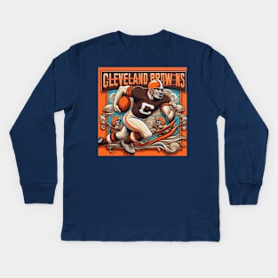 Cleveland browns Kids Long Sleeve T-Shirt